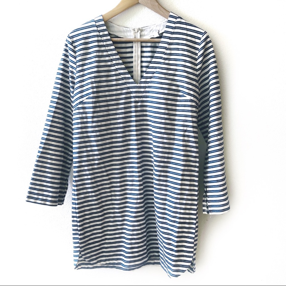 Lush blue and white stripe dress